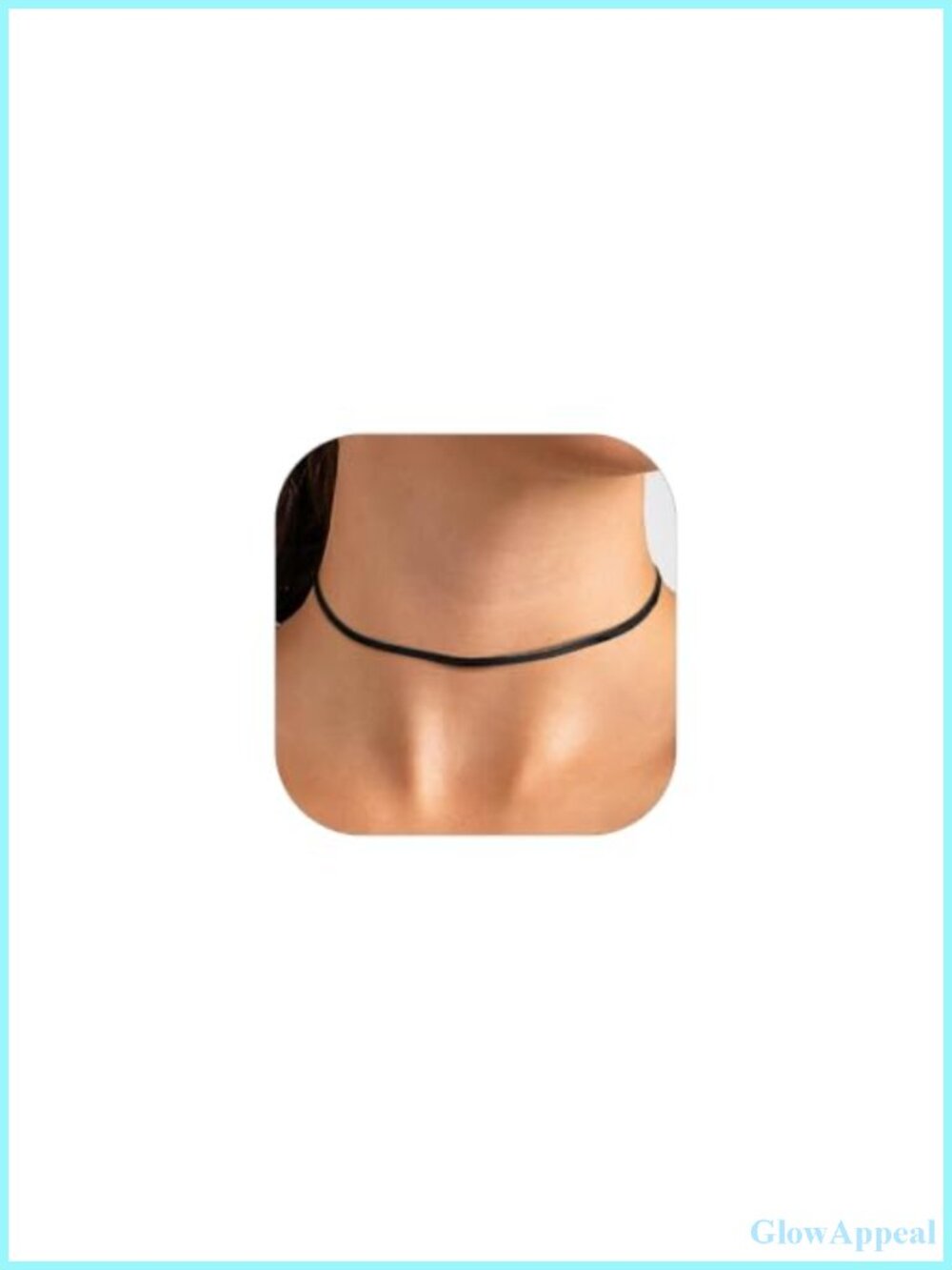 FindChic Herringbone Chain Necklace 12.5" + 3.5" Extender Stainless Steel Black